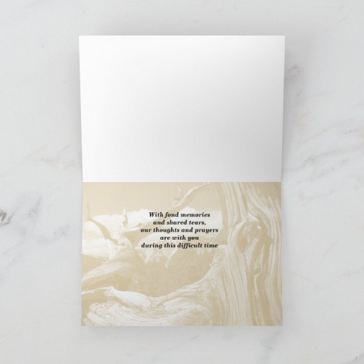 With Sympathy Mt. Charleston Thru Tree Greeting Kaart (Binnen)