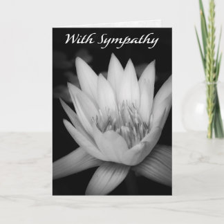 “With Sympathy” Water Lily C-Dubbelgevouwen Wenska Kaart