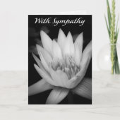 “With Sympathy” Water Lily CFolded Greeting Card Kaart (Voorkant)
