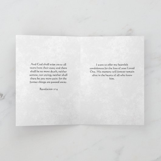 “With Sympathy” Water Lily CFolded Greeting Card Kaart (Binnen)