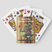 With text Troll Patrol – Cards That Smash Pokerkaarten (Achterkant)