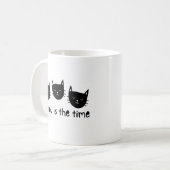 With the quote "Meow is the time" Koffiemok (Voorkant links)