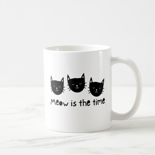 With the quote "Meow is the time" Koffiemok (Rechts)