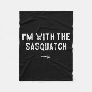 With The Sasquatch Costume Matching Lazy Halloween Fleece Deken