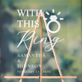 With This Ring Personalized Wedding Acryl Bord (Neutraal)
