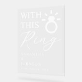 With This Ring Personalized Wedding Acryl Bord (Hoek)