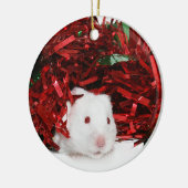 Withamster kerst keramisch ornament (Links)