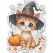 Withch Kitty  Sticker (Voorkant)