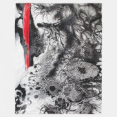 Withering Fields of the Crimson Dusk Fleece Deken (Voorkant)