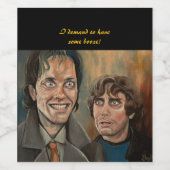 Withnail en I Wijnflesetiket met offerte Wijn Etiket (Enkel label)