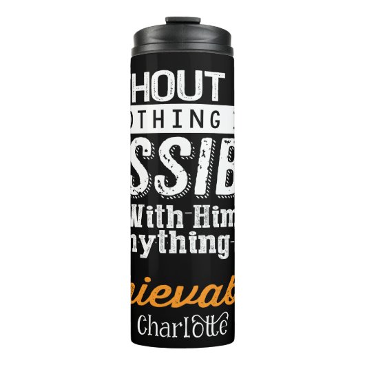 Without God Nothing Is Possible Thermosbeker (Voorkant)