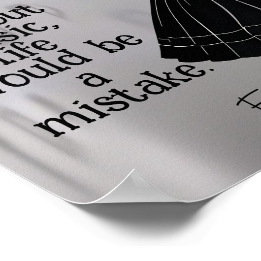 Without music life would be a mistake poster (Hoek)