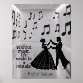 Without music life would be a mistake poster (Voorkant)