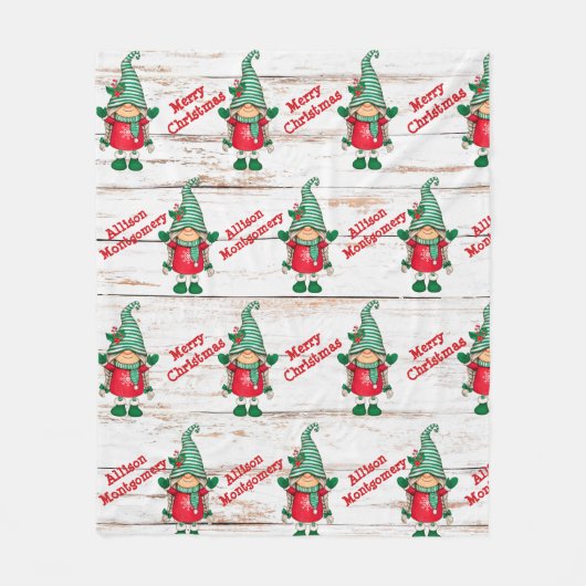  without Scandinavische gnome Fleece Deken (Voorkant)