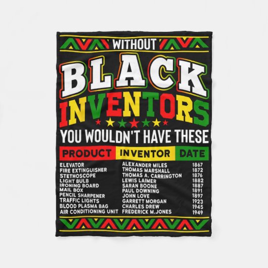 Without The Black Inventors You Wouldn't Have That Fleece Deken (Voorkant)