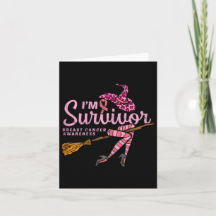 Witje Im a Survivor Halloween Breast Cancer Awaren Kaart