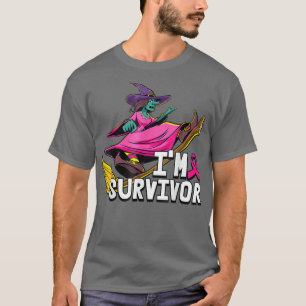 Witje Im a Survivor Halloween Breast Cancer Awaren T-shirt