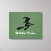 Witje op Broomstick Canvas Afdrukken (Voorkant)