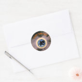 Witje op Broomstick Full Moon Halloween Ronde Sticker (Envelop)