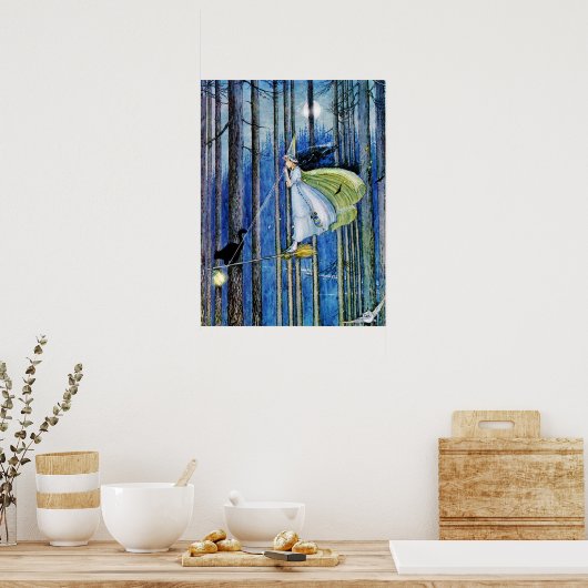 Witje op haar stok poster (Keuken)