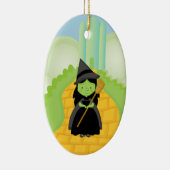 Witje op Yellow Brick Road met kerstversiering Keramisch Ornament (Rechts)