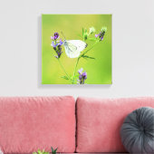 Witje vlinder canvas afdruk (Insitu (Woonkamer))