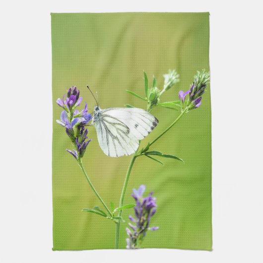 Witje vlinder theedoek (Verticaal)