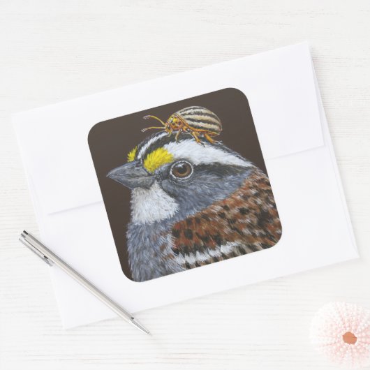 witkeelmousserende stickers (Envelop)