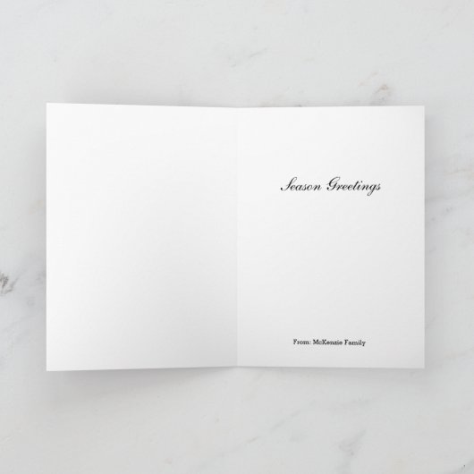 Witkerst Feestdagen Kaart (Binnen)