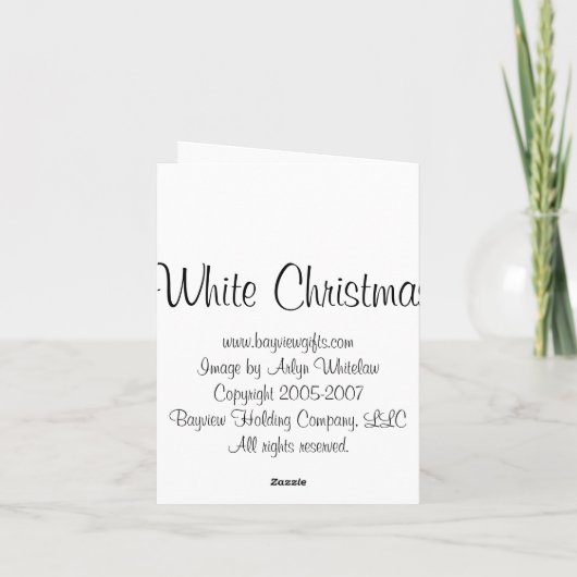 Witkerst Feestdagen Kaart (Achterkant)