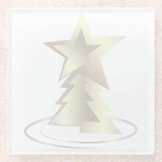 Witkerst Glazen Onderzetter (Voorkant)