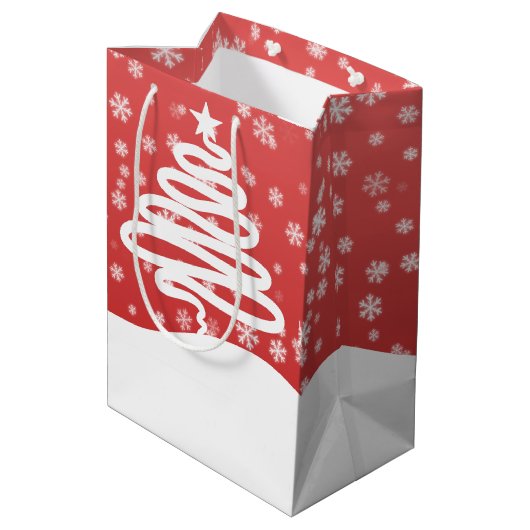 Witkerst Medium Cadeauzakje (Achterkant Gekanteld)