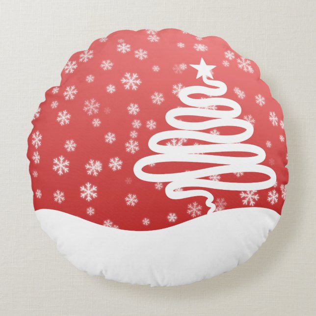 Witkerst Rond Kussen (Voorkant)