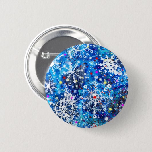 Witkerst Ronde Button 5,7 Cm (Voorkant /achterkant)