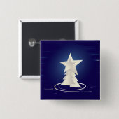 Witkerst Vierkante Button 5,1 Cm (Voorkant /achterkant)