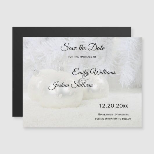 Witkerst | Winter Wedding Save the Date (Voorkant / Achterkant)