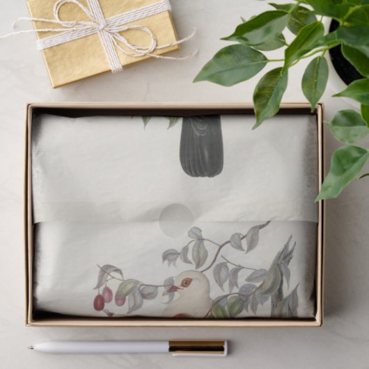 Witkopduif, ontkoppeling tissuepapier (Geschenk)