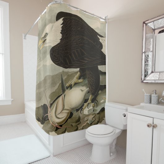 Witkopvogels van Amerika (Bald Eagle) Douchegordijn (In situ)