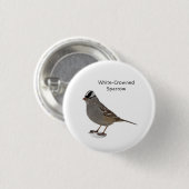 Witkruid Ronde Button 3,2 Cm (Voorkant /achterkant)