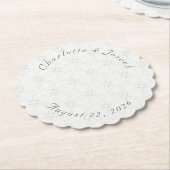 witlace Wedding Kartonnen Onderzetters (Gekanteld)