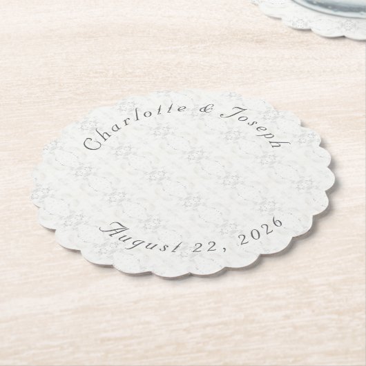  witlace Wedding Kartonnen Onderzetters (Gekanteld)