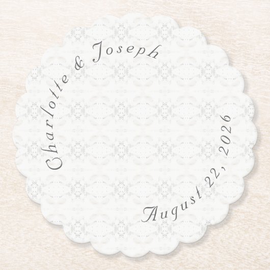 witlace Wedding Kartonnen Onderzetters (Voorkant)