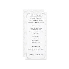 witlace Wedding Menu