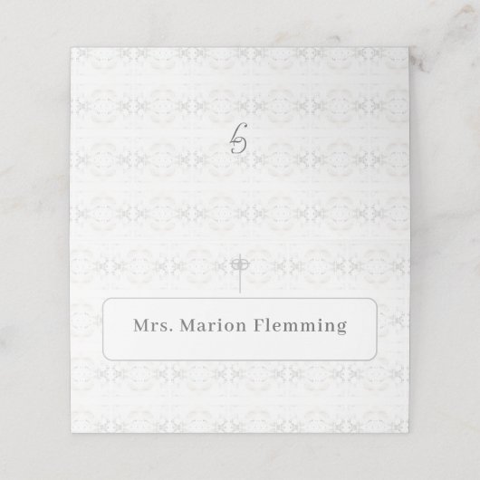  witlace Wedding Plaatskaartje (Buitenkant ongevouwen)