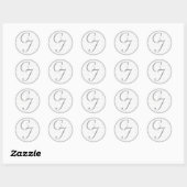 witlace Wedding Ronde Sticker (Vel)