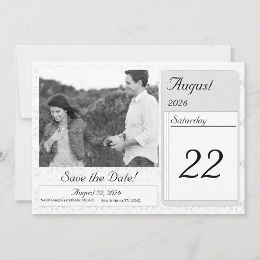 witlace Wedding Save The Date (Voorkant)