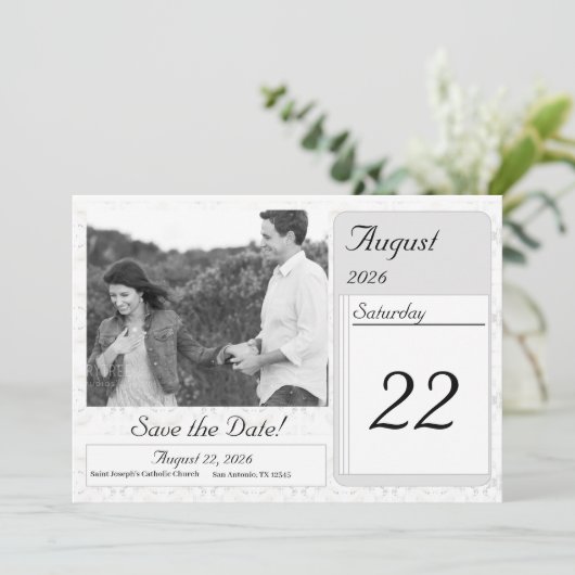  witlace Wedding Save The Date (Staand voorkant)
