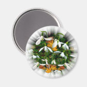  witlentesnowdruppels magneet (Voorkant / Achterkant)