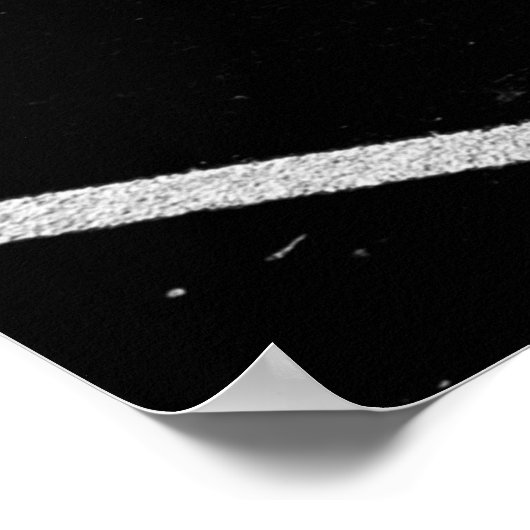 Witlijnen op het veld track poster (Hoek)