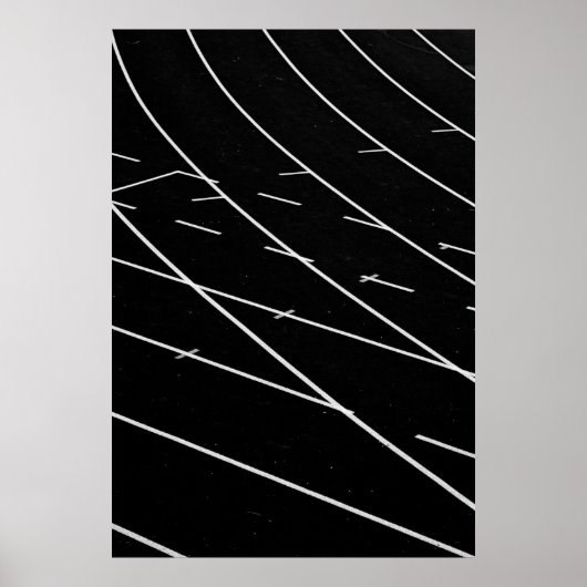 Witlijnen op het veld track poster (Voorkant)